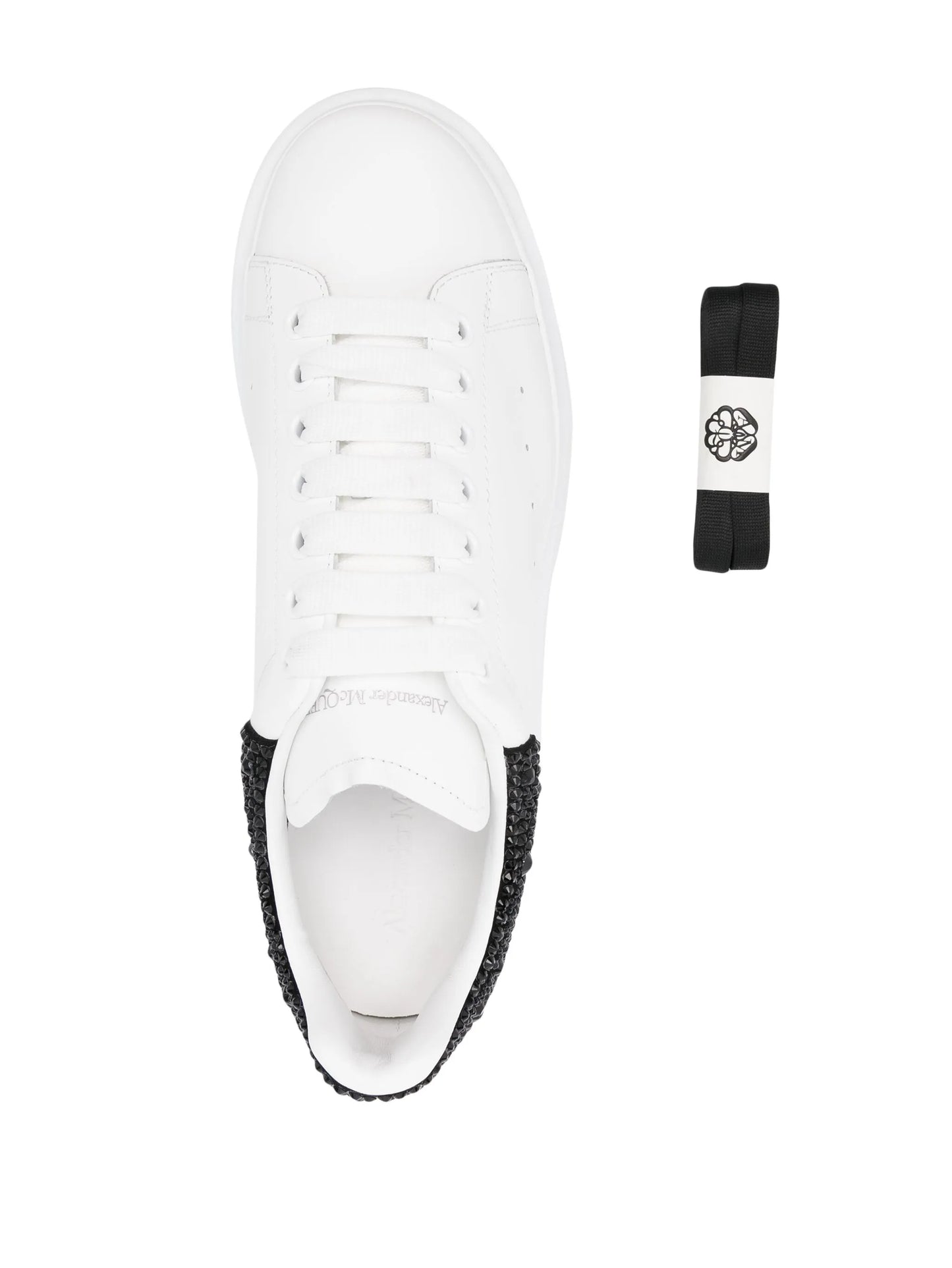 Sneakers Alexander McQueen Oversized bianche con tallone in cristallo