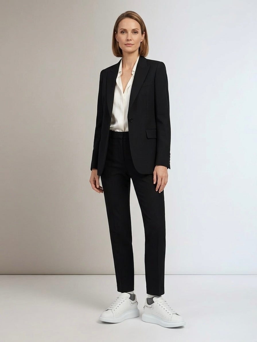 Alexander McQueen Oversized Stud-Embellished Sneakers – White Leather