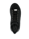 Philipp Plein Crystal Embellished Low-Top Sneakers Black Leather