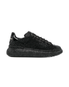Philipp Plein Crystal Embellished Low-Top Sneakers Black Leather