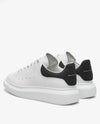 Alexander McQueen White Oversized Sneakers Black Heel Tab