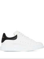 Alexander McQueen White Oversized Sneakers Black Heel Tab