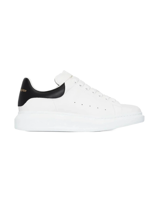 Alexander McQueen White Oversized Sneakers Black Heel Tab