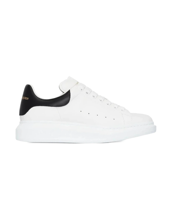 Alexander McQueen White Oversized Sneakers Black Heel Tab