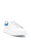 Alexander McQueen White Oversized Leather Sneakers Suede Heel