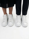 Alexander McQueen White Oversized Lace-Up Sneakers Black Heel & Trim