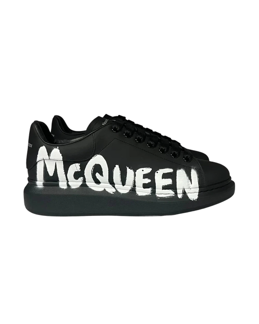 Alexander McQueen Oversized Graffiti Sneakers Black