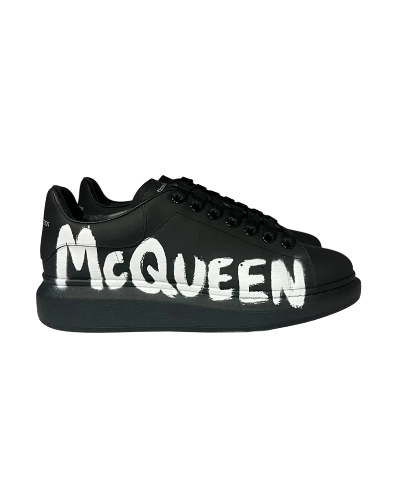 Alexander McQueen Oversized Graffiti Sneakers Black