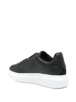 Alexander McQueen Black Oversized Logo-Embossed Platform Sneakers