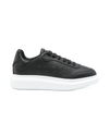 Alexander McQueen Black Oversized Logo-Embossed Platform Sneakers