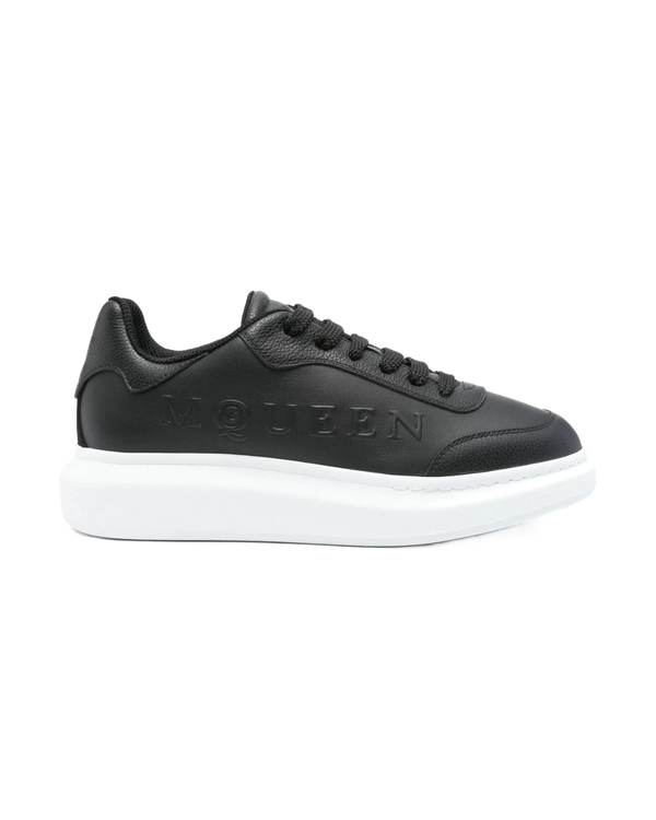 Alexander McQueen Black Oversized Logo-Embossed Platform Sneakers