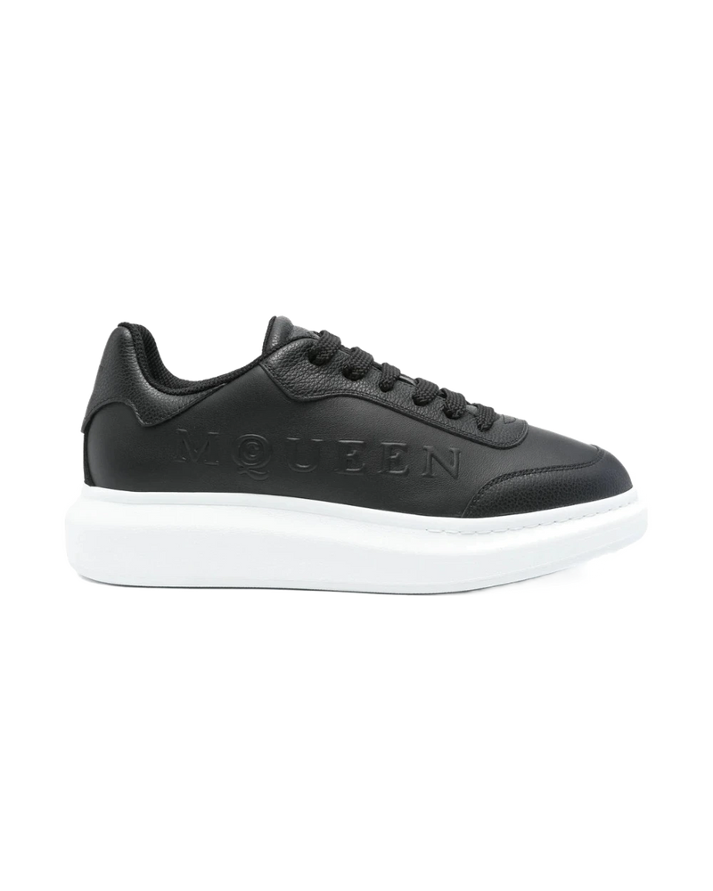 Alexander McQueen Black Oversized Logo-Embossed Platform Sneakers