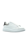 Alexander McQueen White Oversized Sneakers with Crystal Heel