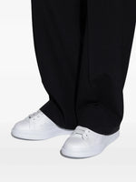 Alexander McQueen White Oversized Sneakers with Crystal Heel