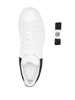 Alexander McQueen Oversized Sneakers White Black Crystal Heel
