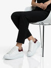 Alexander McQueen Oversized White & Burgundy Leather Sneakers