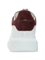 Alexander McQueen Oversized White & Burgundy Leather Sneakers