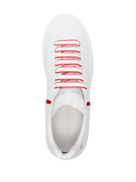 Alexander McQueen Oversized Lace-Up Leather Sneakers – White & Red