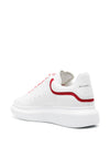 Alexander McQueen Oversized Lace-Up Leather Sneakers – White & Red