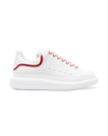 Alexander McQueen Oversized Lace-Up Leather Sneakers – White & Red