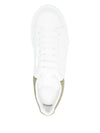 Alexander McQueen Lace-Up Leather Sneakers – White