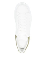 Alexander McQueen Lace-Up Leather Sneakers – White