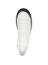 Alexander McQueen Contrasting-Sole Leather Sneakers – White Oversized Sole