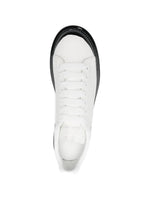 Alexander McQueen Contrasting-Sole Leather Sneakers – White Oversized Sole
