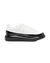 Alexander McQueen Contrasting-Sole Leather Sneakers – White Oversized Sole