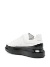 Alexander McQueen Contrasting-Sole Leather Sneakers – White Oversized Sole