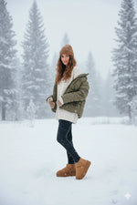 Sheepskin Platform Ankle Boots