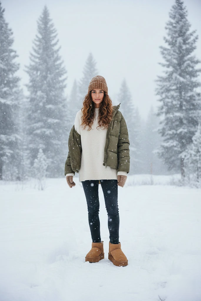 Sheepskin Platform Ankle Boots