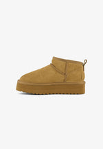 Sheepskin Platform Ankle Boots