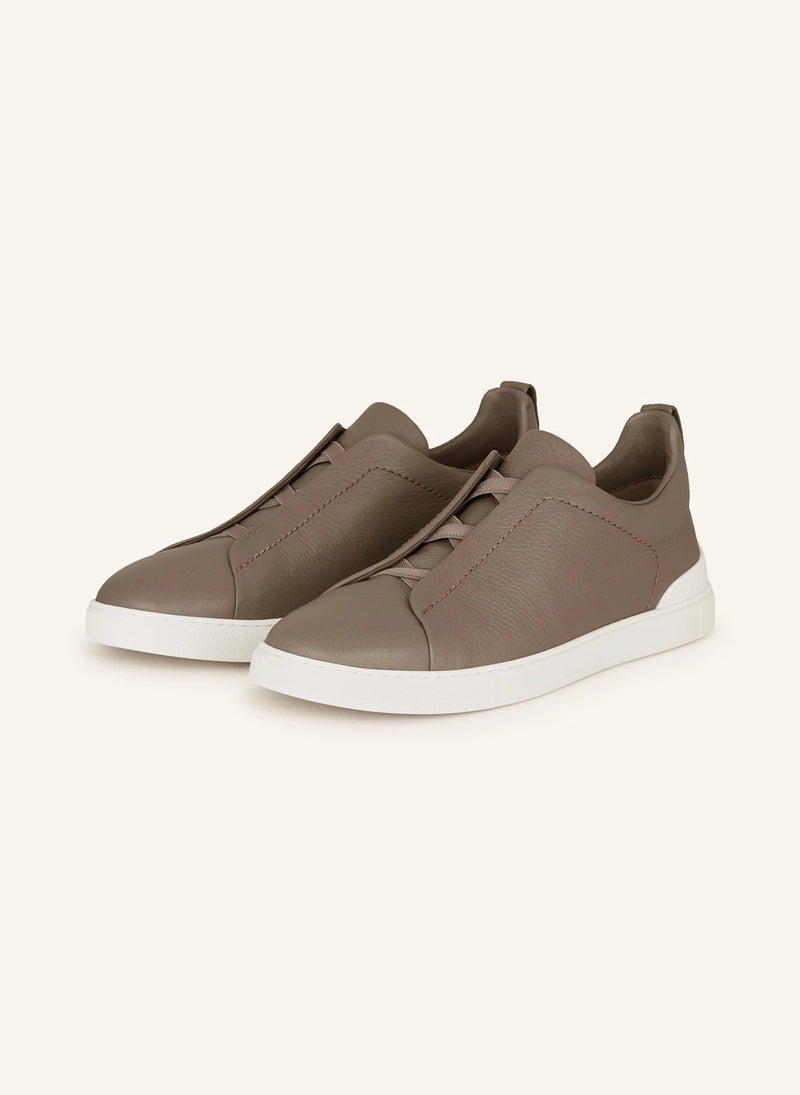 Zegna Triple Stitch™ Slip-On Sneakers – Taupe