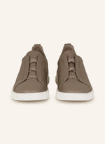 Zegna Triple Stitch™ Slip-On Sneakers – Taupe