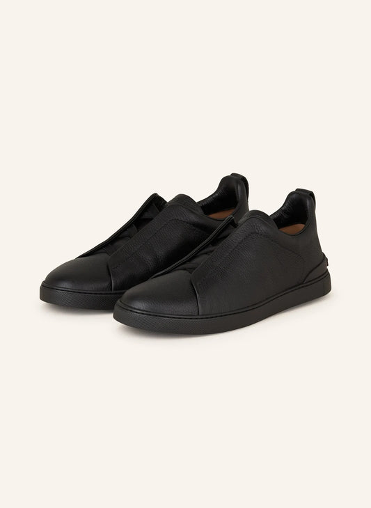 Zegna Triple Stitch™ Slip-On Sneakers – Black