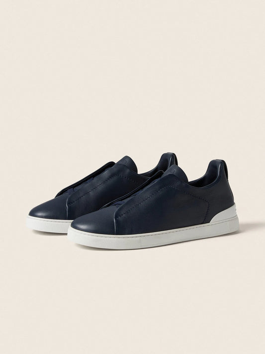Zegna Triple Stitch™ Slip-On Sneakers – Blue