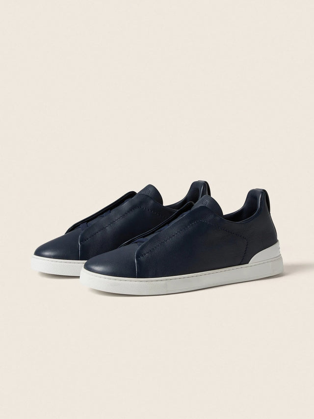 Zegna Triple Stitch™ Slip-On Sneakers – Blue
