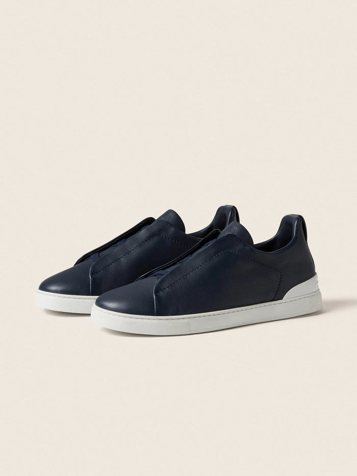 Zegna Triple Stitch™ Slip-On Sneakers – Blue