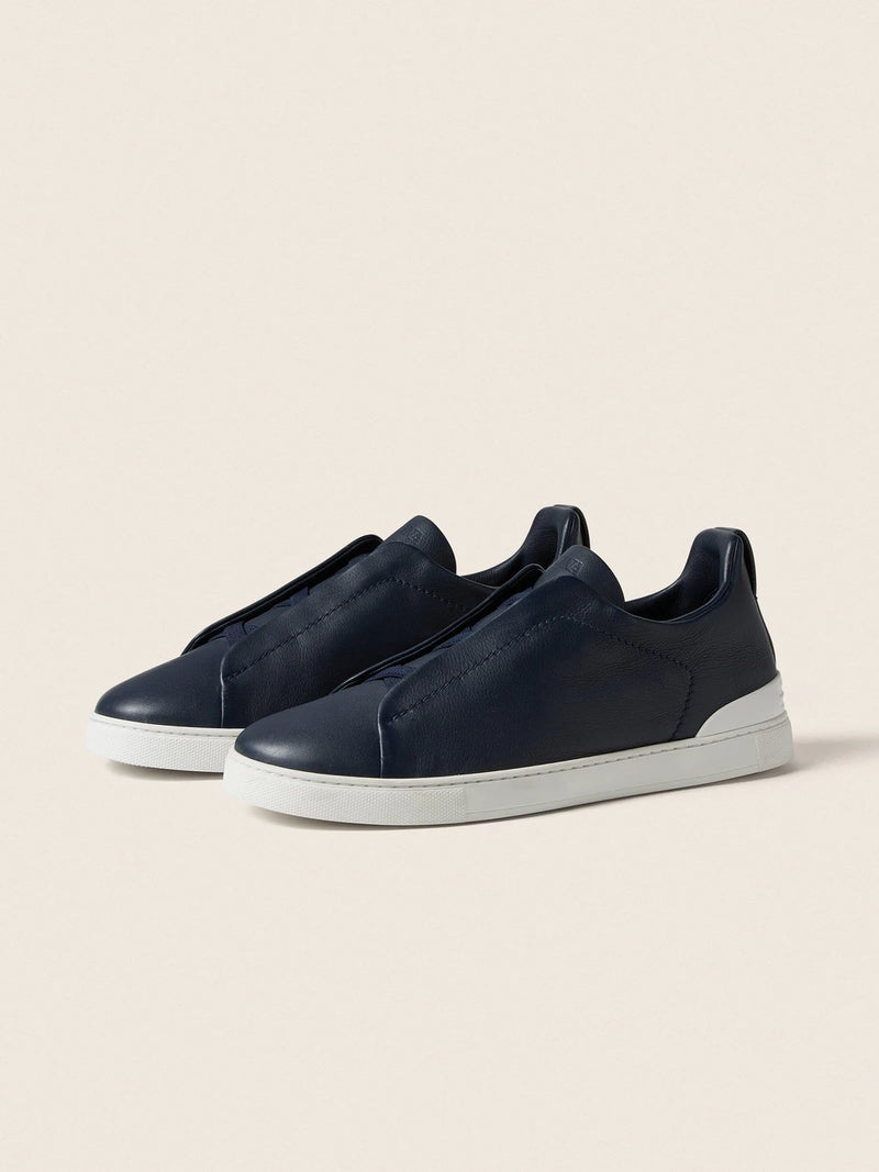 Zegna Triple Stitch™ Slip-On Sneakers – Blue