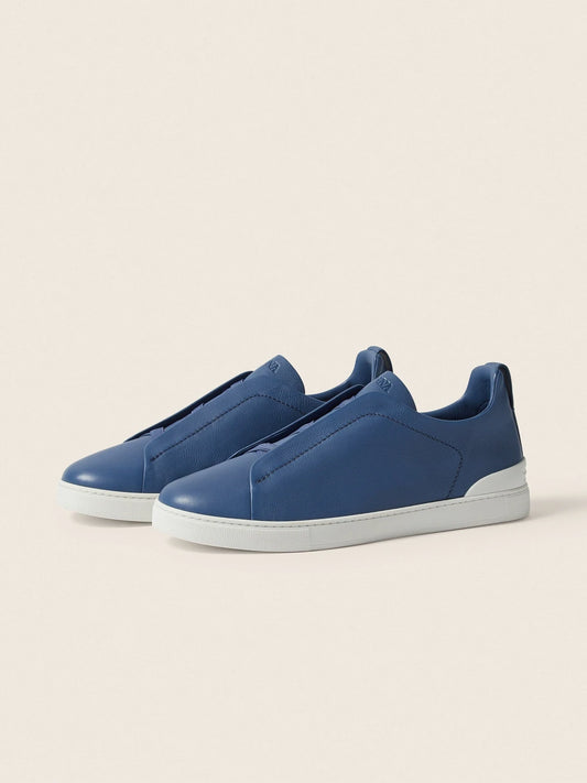 Zegna Triple Stitch™ Slip-On Sneakers – Light Blue