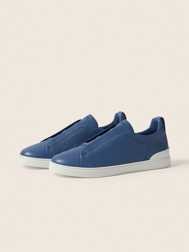 Zegna Triple Stitch™ Slip-On Sneakers – Light Blue