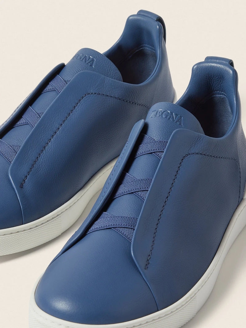 Zegna Triple Stitch™ Slip-On Sneakers – Light Blue
