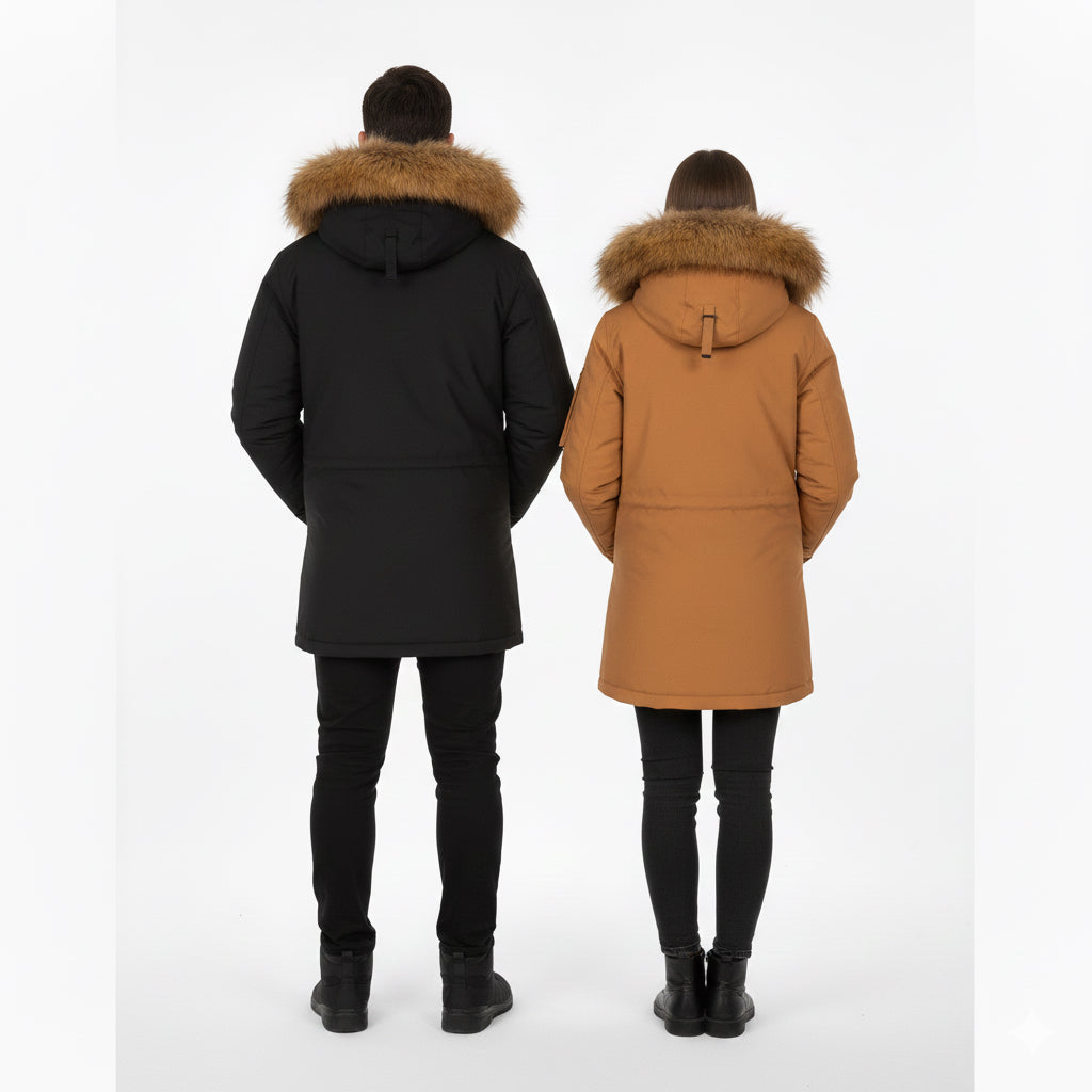 Chaqueta acolchada de ganso medio Gorpcore Outpocket Fur de MLB