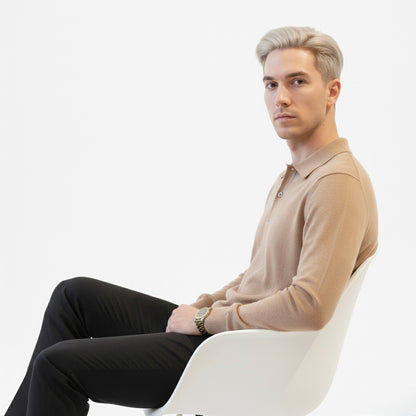 Johnny Collar Merino Wool Sweater Polo