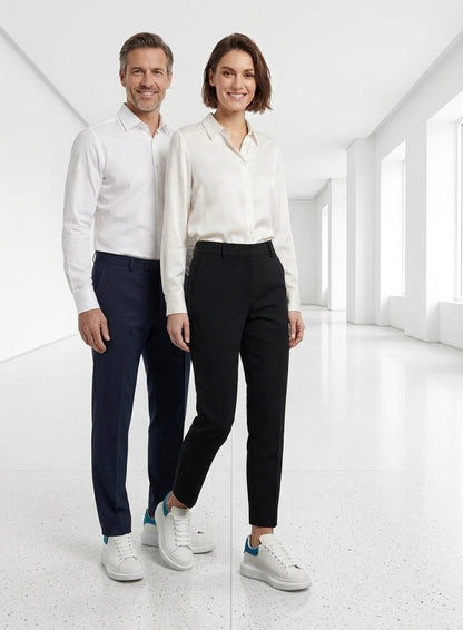 Sneakers Alexander McQueen bianche in pelle con tallone in suede