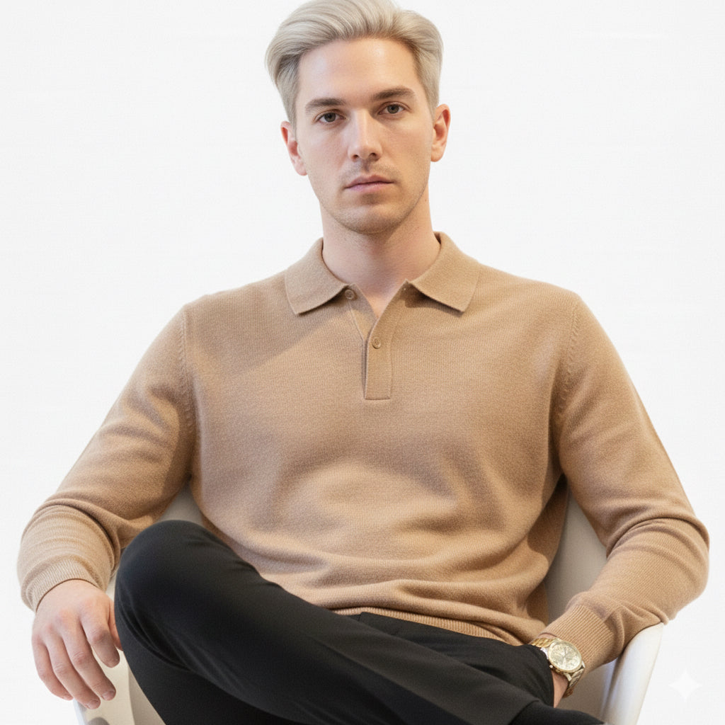 Johnny Collar Merino Wool Sweater Polo