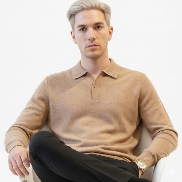 Johnny Collar Merino Wool Sweater Polo