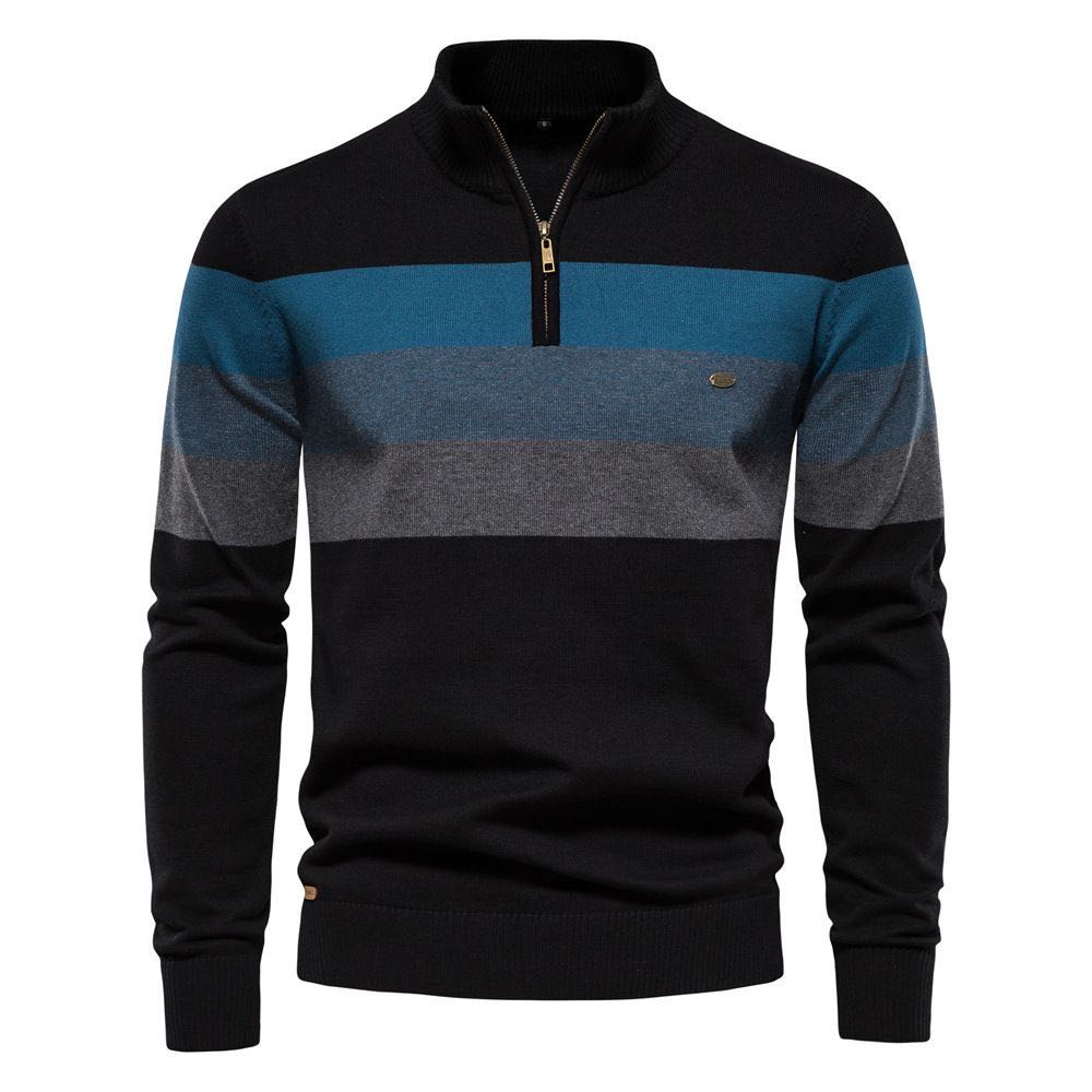 AIOPESON Men’s Cotton-Blend Zip-Up Sweatshirt