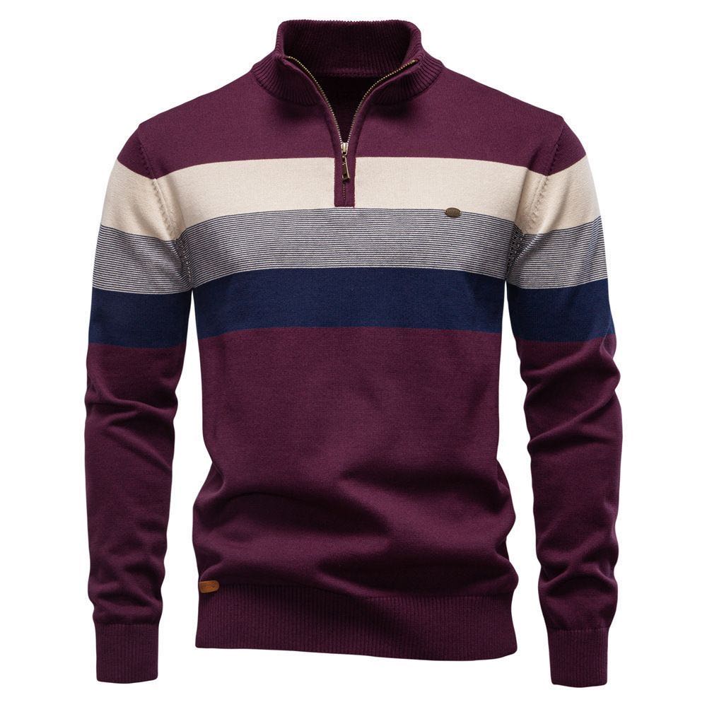 AIOPESON Men’s Cotton-Blend Zip-Up Sweatshirt